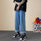 Men Jeans Fall Loose Straight Trousers